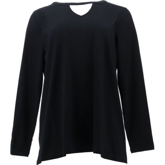 NWT LANDS' END PETITE TUNIC LONG SLEEVE CUT OUT LWCM COLOR RICH PINE (GREEN) PXS - Picture 1 of 7